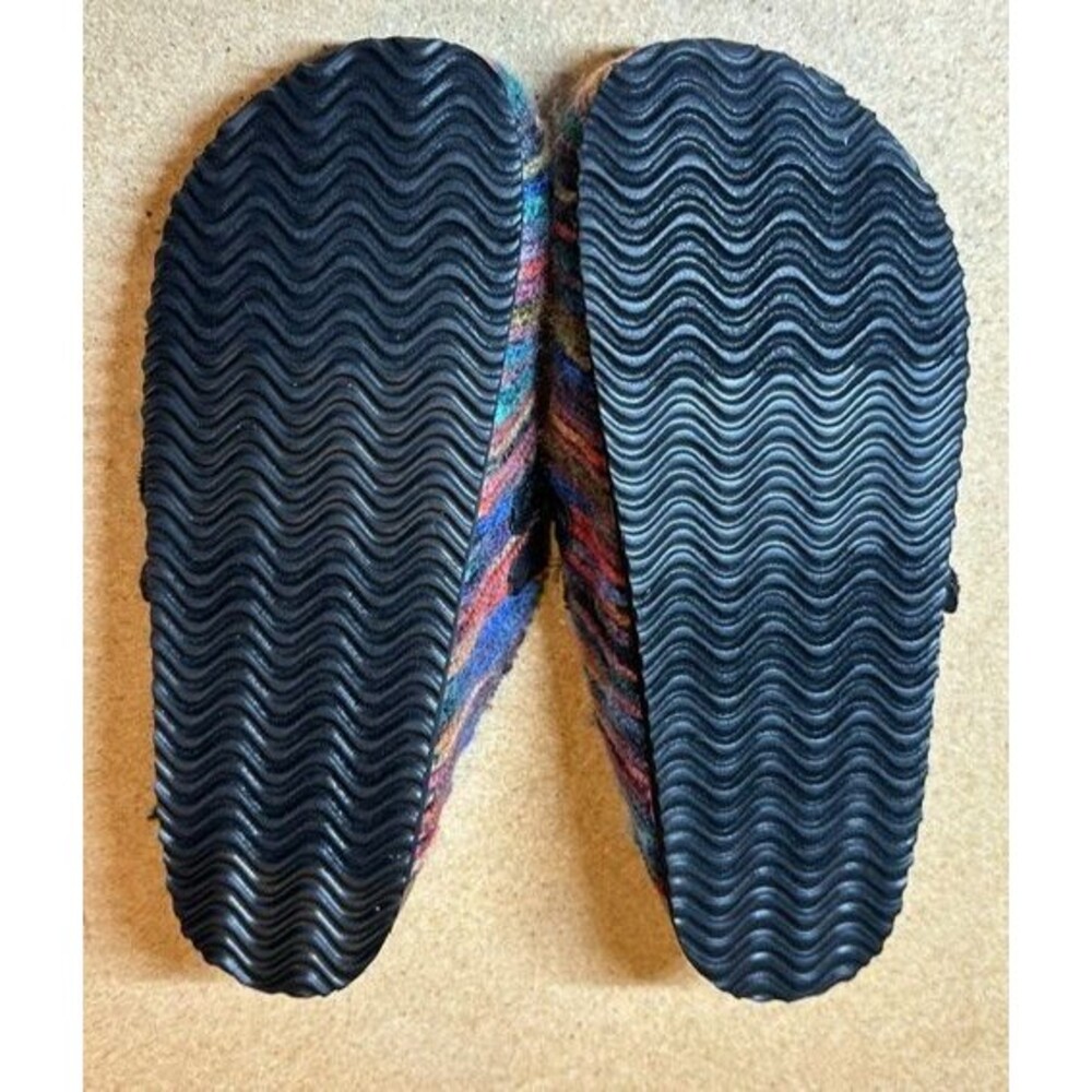 NWOB Rocket Dog Multicolor Striped Wool Double Buckle Clog Mules Women Sz 7 - Picture 9 of 10